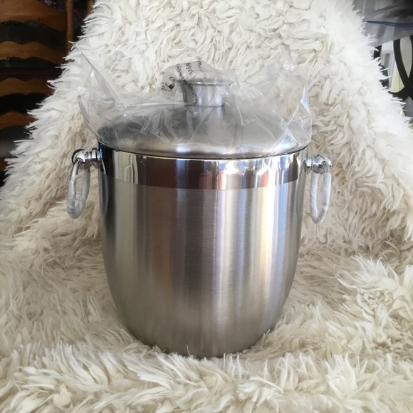 NWT ~OGGI STAINLESS STEEL DOUBLE WALL ICE BUCKEY WITH TONGS~ - Picture 2 of 9
